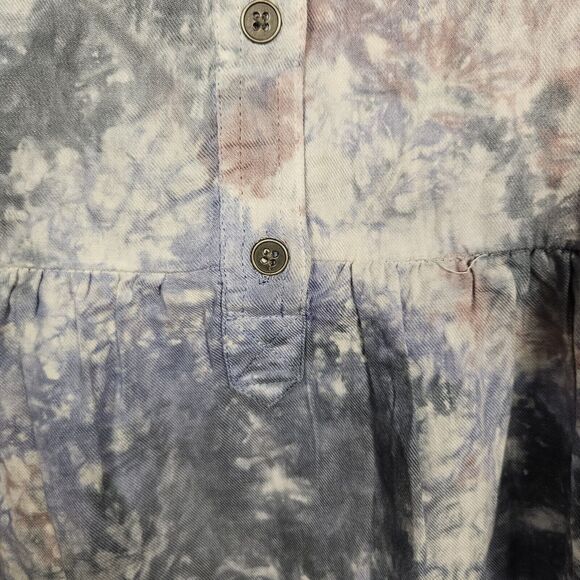 True Craft Tie Dye Blouse Plus Size 1X XL Hippie Beachy Cotton Relaxed Loose - Picture 10 of 15